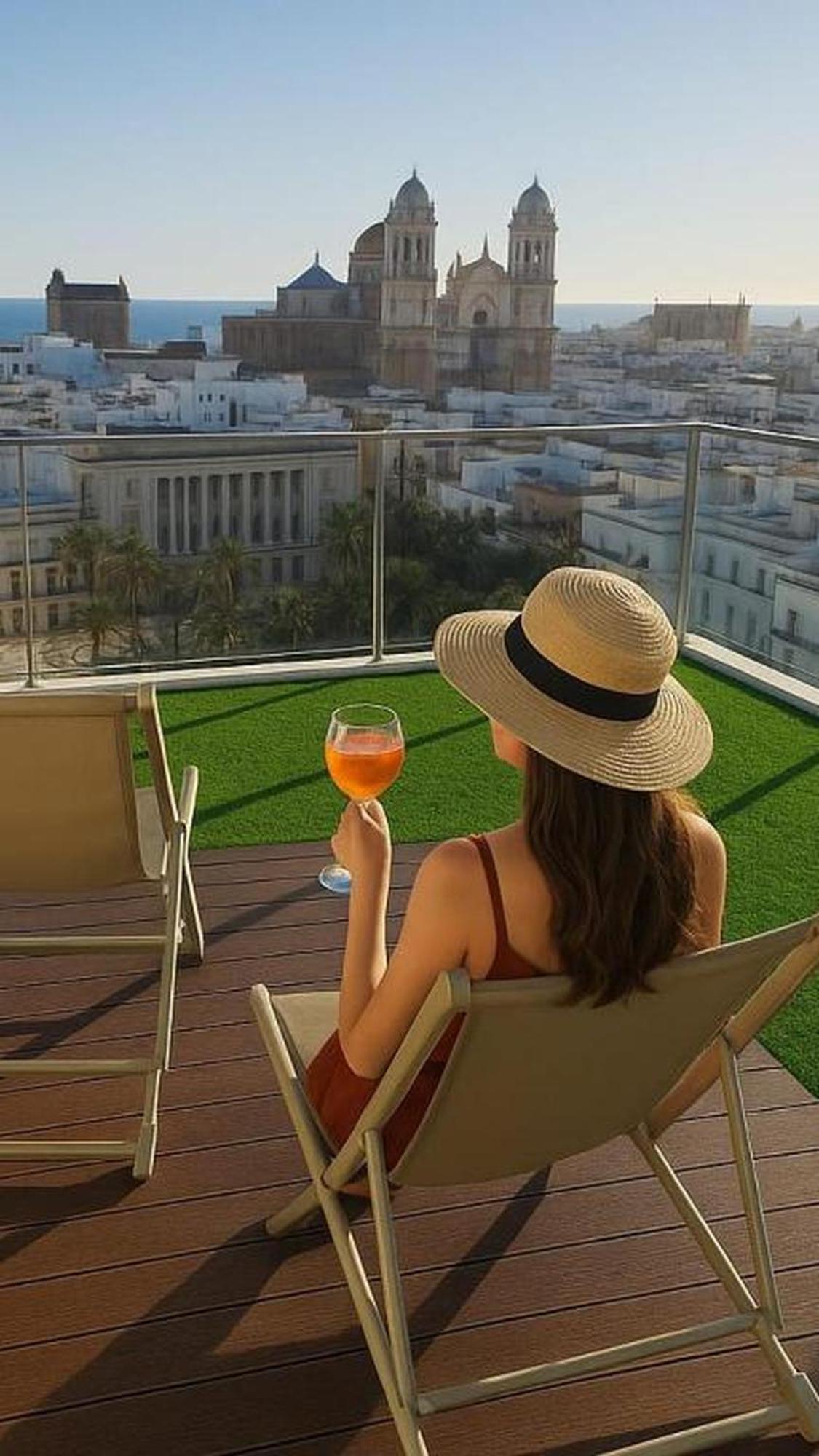 Skyline - Penthouse With 50M2 Private Terrace And Stunning Views Apartment Кадис Екстериор снимка